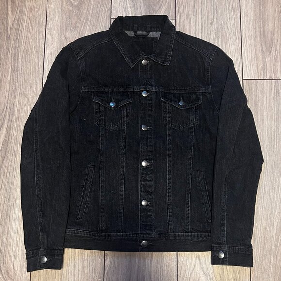 Black Denim Jean Jacket - Picture 1 of 1